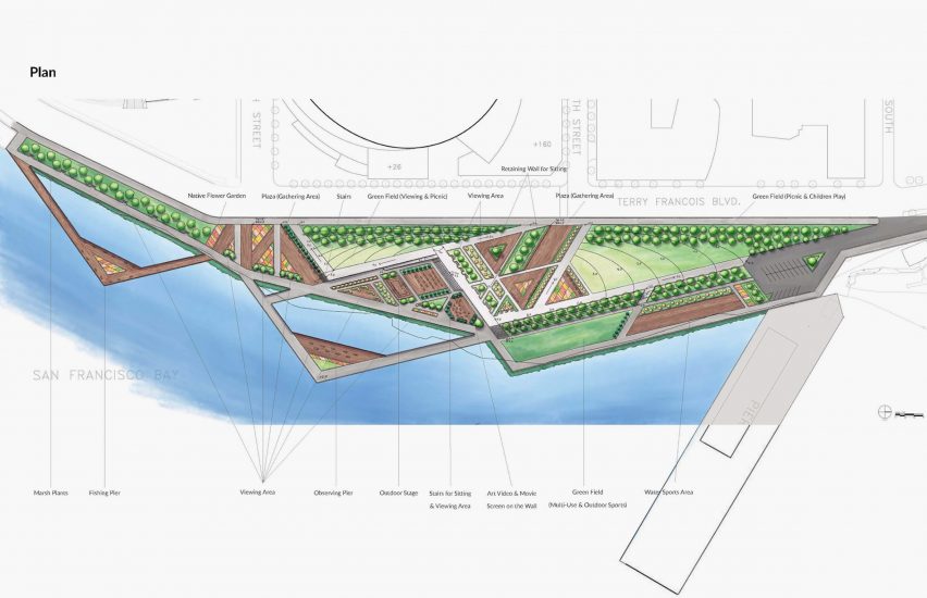 پارک  Mission Bay Bayfront، در سانفرانسیسکو، کالیفرنیا ارائه شده توسط دانشجو سول لی