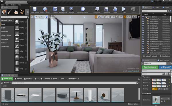 شرکت اپیک گیمز از نرم افزارUnreal Studio رونمایی کرد و پشتیبانی های  SketchUp  را افزایش داد