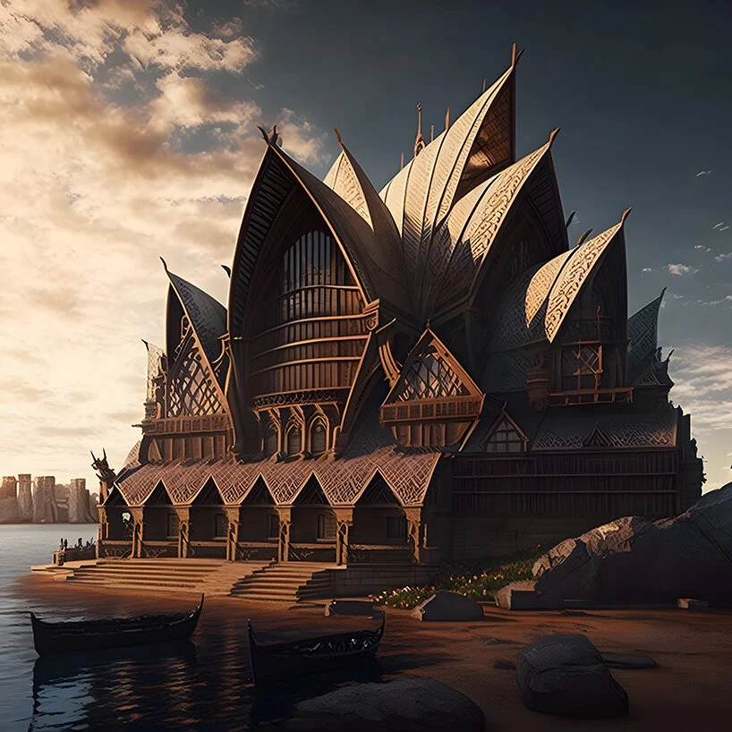 alternative histories iconic architecture reimagined in different styles using AI - 10964