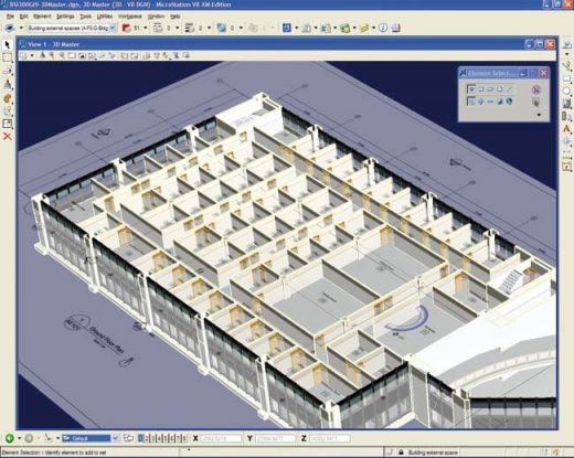 MicroStation: یک نرم‌افزار CAD است که برای مدل‌سازی دوبعدی و سه‌بعدی استفاده می‌شود.