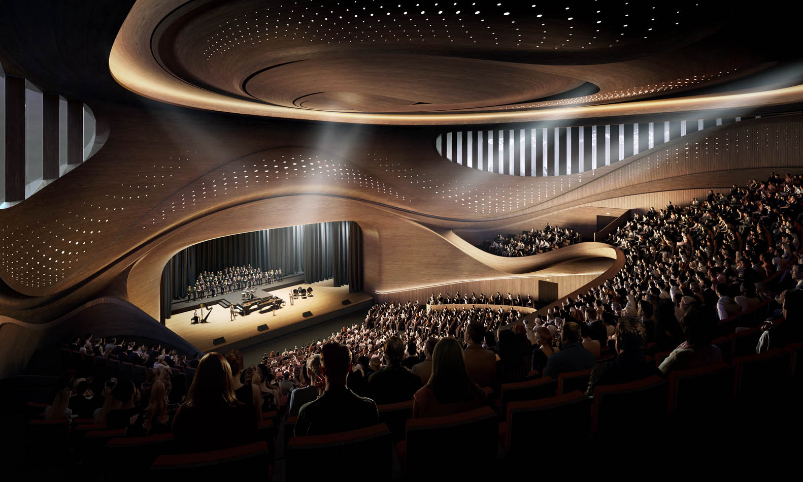Zaha Hadid Architects Shortlisted in Cultural Center Competition in Sejong Seoul - 14300