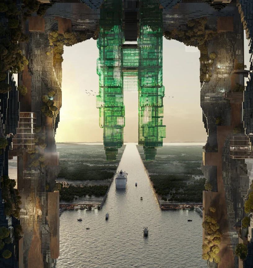 THE LINE the first zero gravity vertical city with no cars - 5642