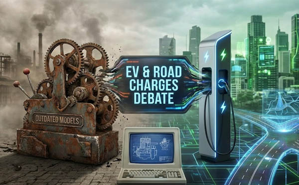 چگونه مدل‌های مهندسی قدیمی، بحث امروز دربارهٔ خودروهای برقی و عوارض جاده‌ای را منحرف می‌کنند .