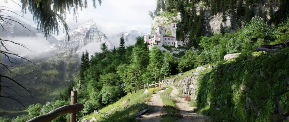 ساخت محیط یک صومعه کوهستانی با نرم افزارهای Blender، Gaea و SpeedTree