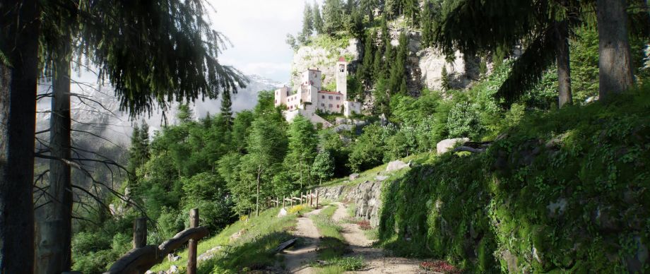 ساخت محیط یک صومعه کوهستانی با نرم افزارهای Blender، Gaea و SpeedTree