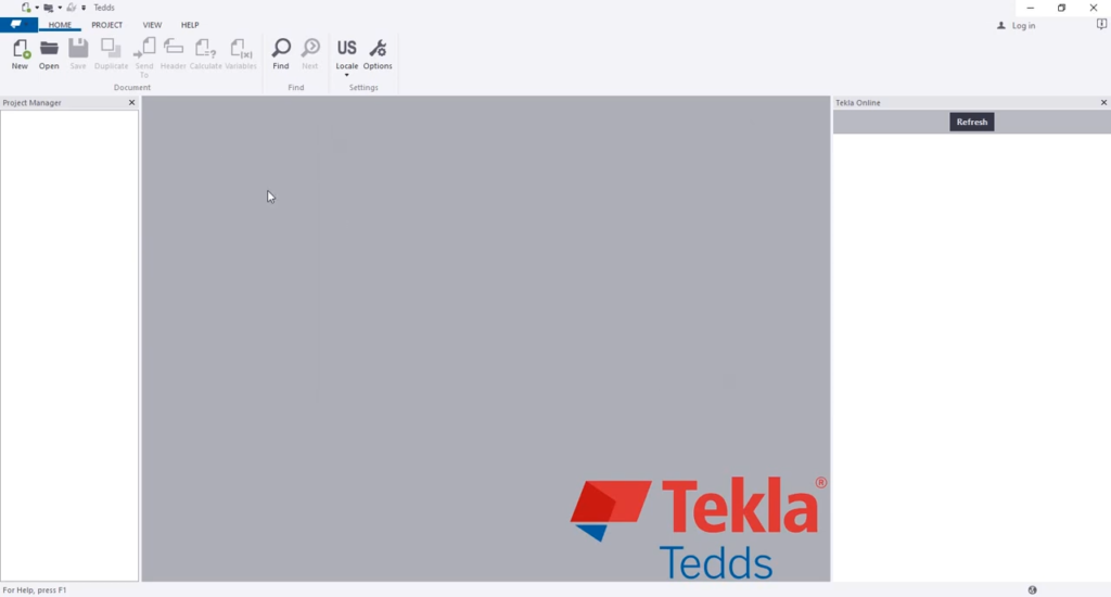 رابط کاربری نرم افزار Tedds