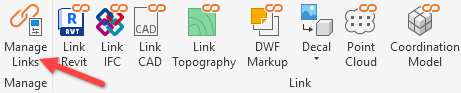 فایل‌های CAD, مدیریت پیوندها, DWG, DXF, DGN, SKP, AXM, SAT, 3DM, محدود کردن فایل‌های وارد شده, ابزار مدیریت پیوندها, نوار ابزار  