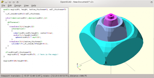  OpenSCAD: یک نرم‌افزار رایگان برای ساخت سه‌بعدی اشیاء است. 
