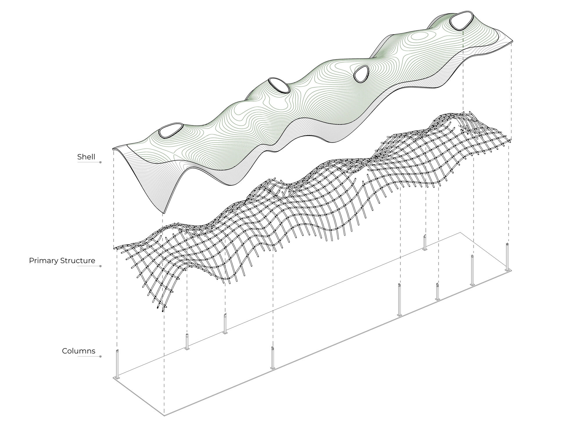 undulating green roof conceals cocoon pre primary school in india mimicking a hillside - 22236